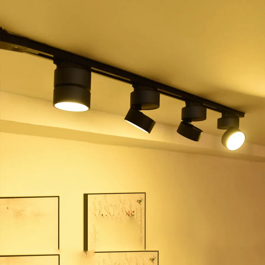 Skup BEIAIDI Led śledzenie światła aluminium sufitowe szyny reflektor 5 W 7 W 12 W 15 W LED do montażu powierzchniowego oprawa sufitowa tło Downlight