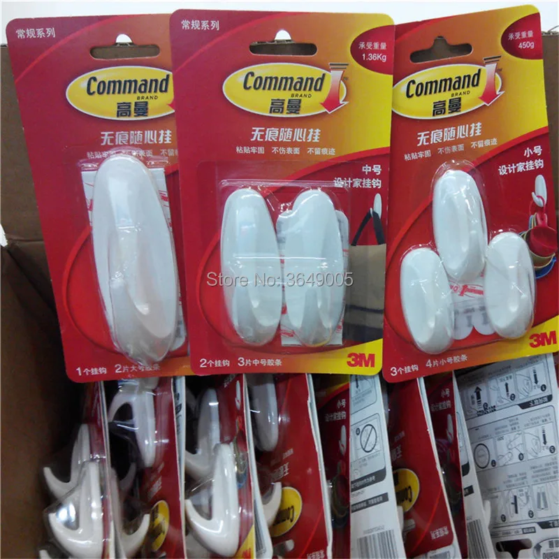 

3M Large Medium Small Command Hooks-Wholesale Prices on Command Hooks large 3m Command Adhesive Hooks