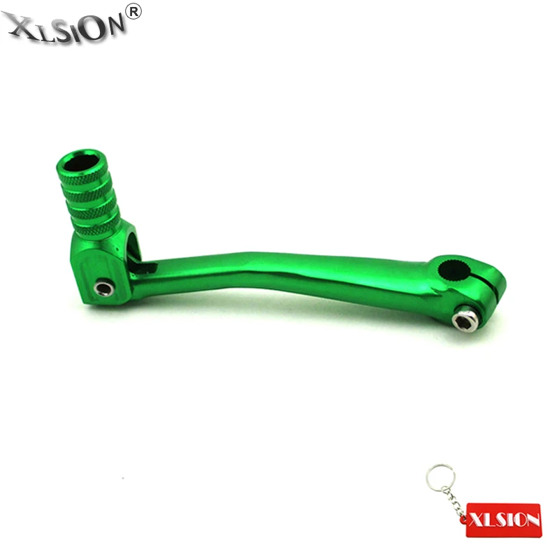 XLSION Green Aluminum CNC Folding Gear Shifter Shift Lever For Moped