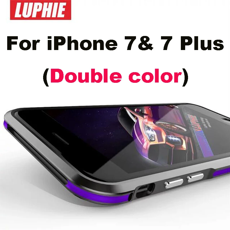 

Luphie Luxury Shockproof Ultra Thin Metal Aluminum Bumper Frame Case Cover For iPhone 7 7 Plus