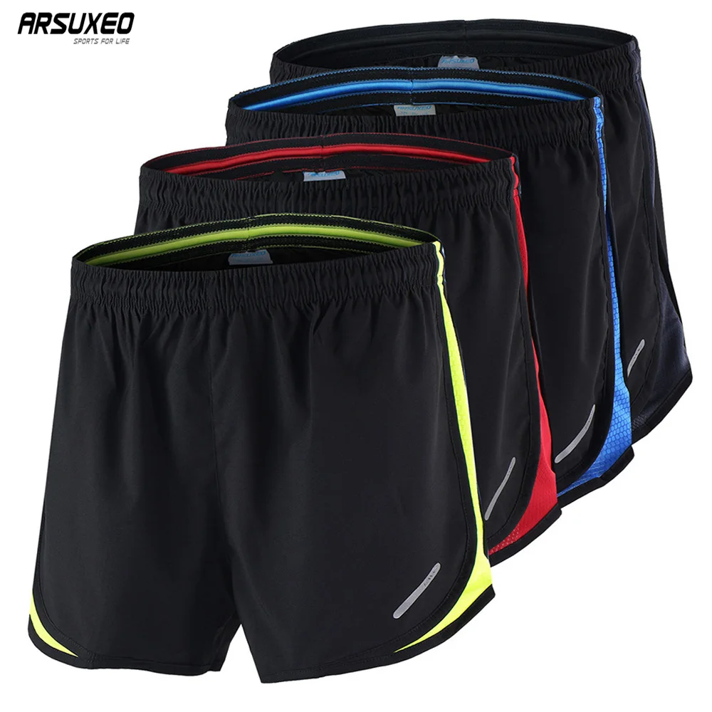 Beste ARSUXEO Running Shorts Mannen 2 in 1 Sport Atletische Crossfit Fitness Shorts Broek Sportkleding Marathon Sportkleding B165