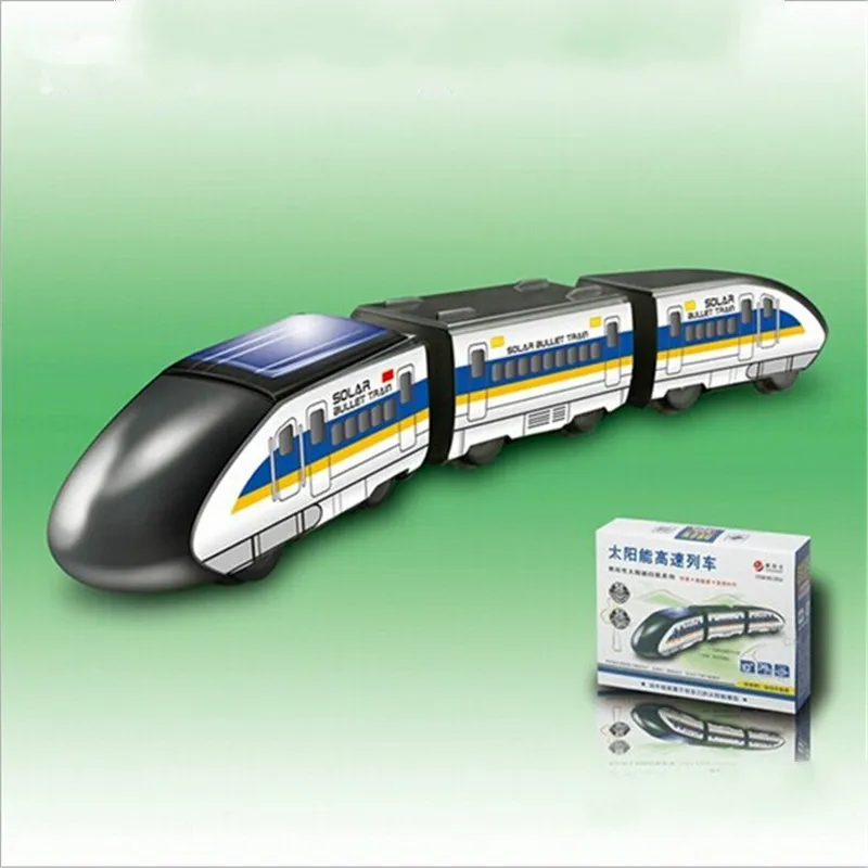 Creative Solar Toy Solar Energy High Speed Train Model DIY Educational