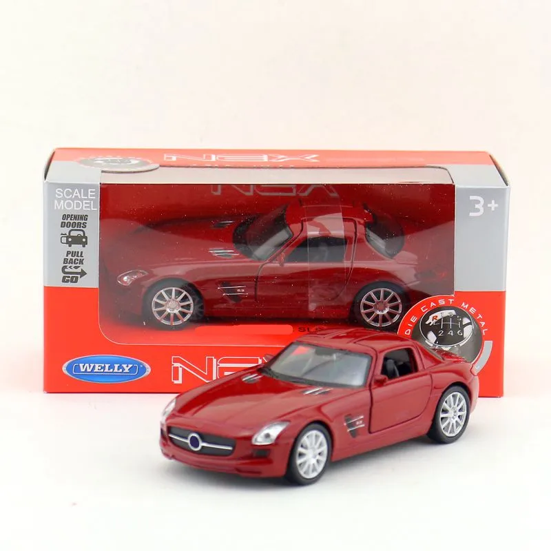 Welly/литая металлическая модель/Масштаб 1:36/SLS AMG супер игрушечная Гоночная