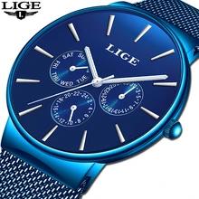 2019 LIGE Mens Watches Top Brand Luxury Waterproof Wrist Watches Ultra Thin Date Simple Casual Quartz Watch For Men Sports Clock 2019 LIGE Mens Watches Top Brand Luxury Waterproof Wrist Watches Ultra Thin Date Simple Casual Quartz Watch For Men Sports Clock