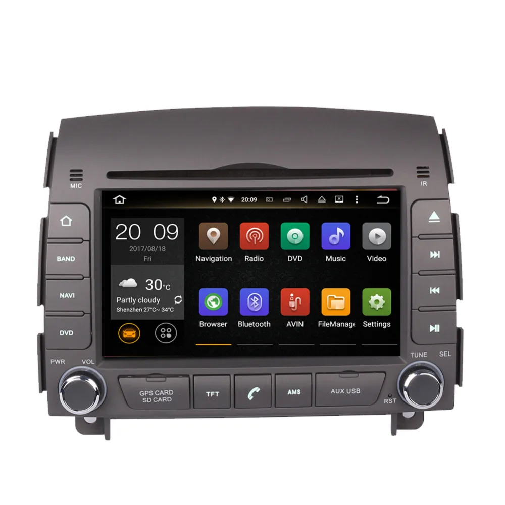 2 Din 4 Гб ОЗУ Android 9 0 автомобильный DVD плеер Bluetooth для Hyundai Sonata NF 2006 + GPS навигация