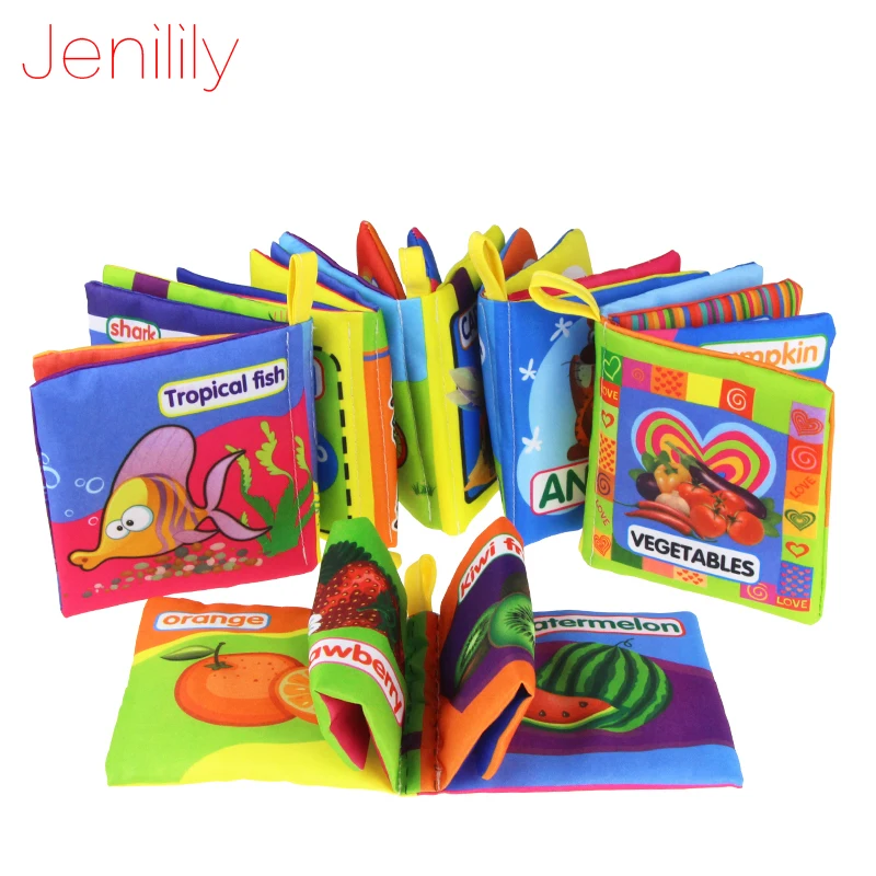 

6pcs Baby Rattles Mobiles Toy Soft Animal Cloth Book Newborn Stroller Hanging Toy Bebe Early Learning Educational Baby Toys