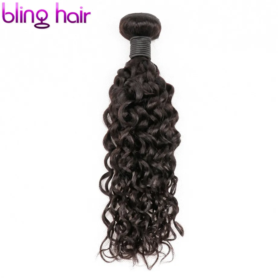 

Bling Hair Water Wave Hair Bundles Brazilian Hair Weave Bundles Non Remy 100% Human Hair Extension Natural Color Free Shipping