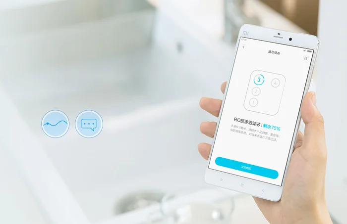 Xiaomi Mi очиститель воды предположение угольный фильтр Смартфон Дистанционное управление фильтры для воды бытовой техники