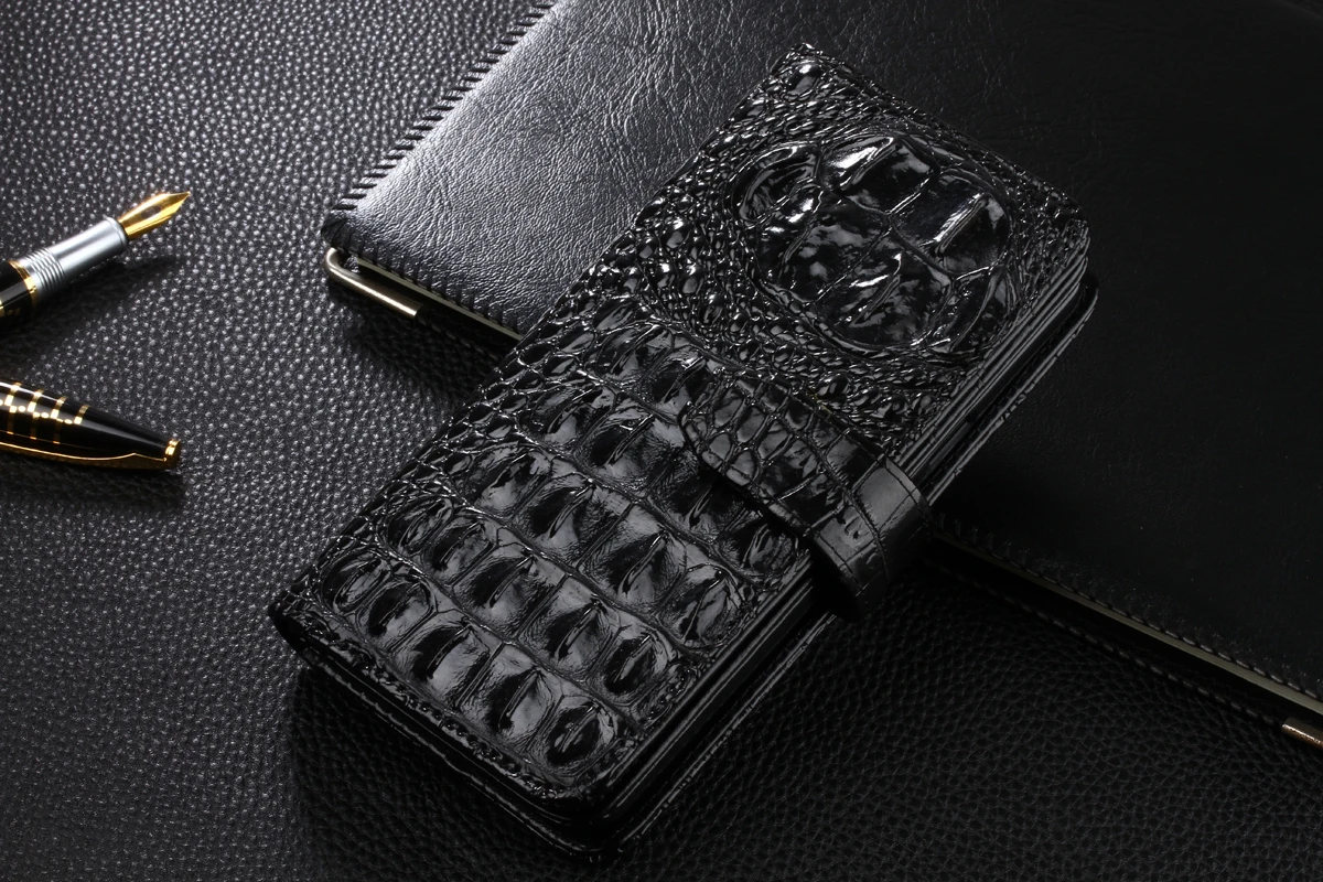 Роскошный чехол-кошелек для SAMSUNG Galaxy S7 Edge S8 S9 S10 Plus A30 A40 A50 A60 откидная крышка чехол из крокодиловой кожи чехол для телефона