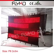 Искусное изготовление 2x3 м P8 привлечения цвет led видео-дисплей стенд