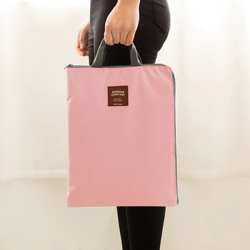 

Canvas A4 File Folder Document Bag Business Briefcase Paper Storage Organizer Bag Stationery School Office Supplies Student Gift