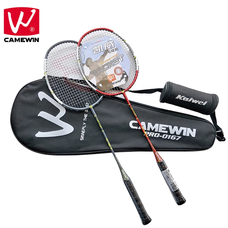 Camewin marca profesional Bádminton carbono raqueta alta calidad Bádminton raqueta | 2 unids Raquetas de bádminton + 3 bolas 1 bolsas |