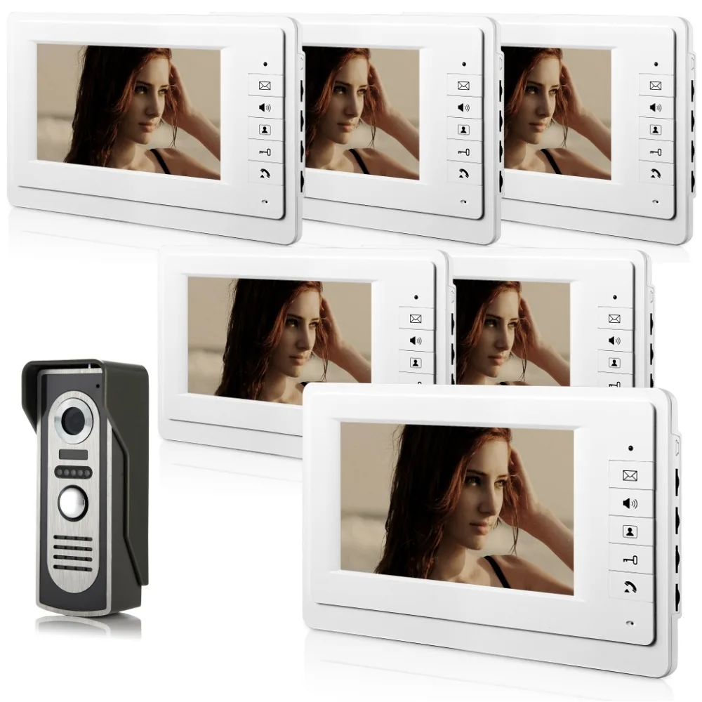 Free by DHL Waterproof font b Camera b font Video Door Phone With 7 inch font