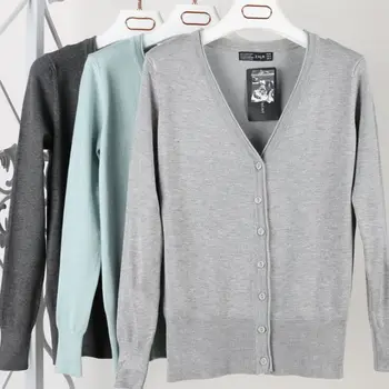 

23 Colors Size S-XXL Spring Autumn Women Knitting Full Sleeve Sweaters Cardigans Female Curl-edged Knitted Soft Cardigans