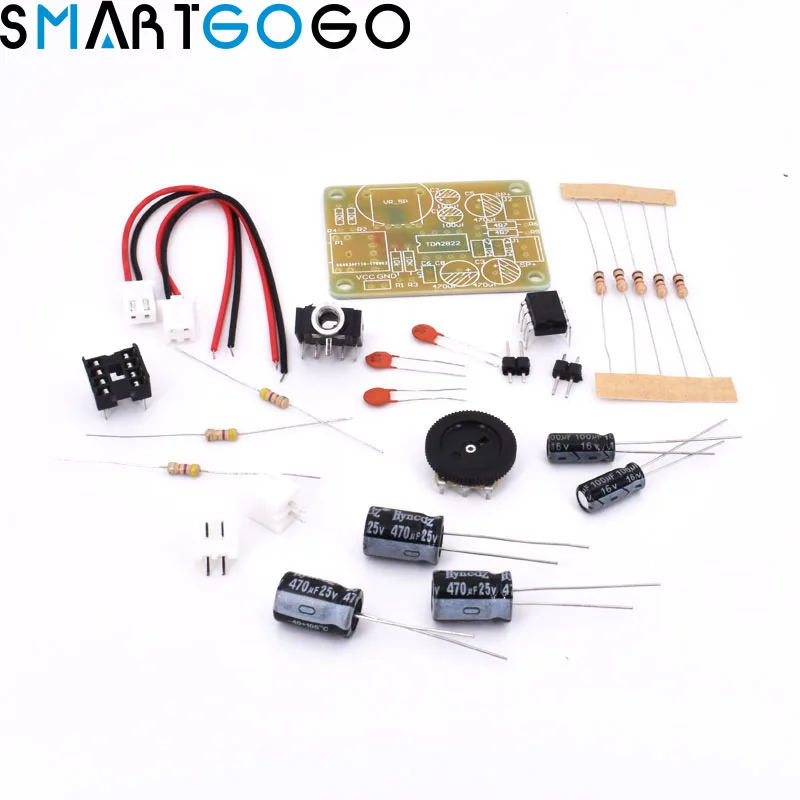

TDA2822 ICSK007A Power diy amplifier kit Board Module DC 4.5-9V 0.5W Stereo Audio module Amplifier BTL MP3 module