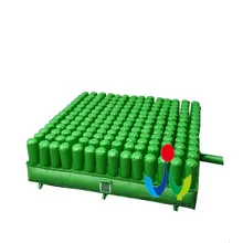 

6X6M Inflatable green stunt jumping pillow airbag with flame retardant for sale