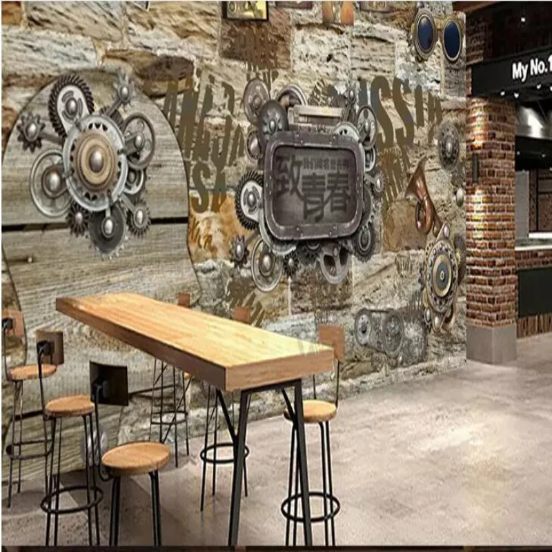 

Retro Vintage Wall Bricks Wood Letters Map LOVE