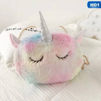 

Student Toddler Sequins Unicorn Bag Women Backpacks Rucksack Teenager Plush Cartoon Schoolbags Travel Bagpack Females
