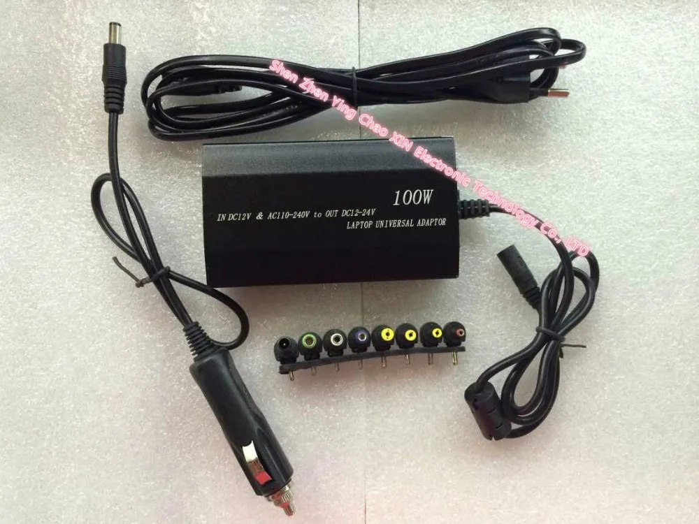 Metal Universal Adapter for Laptop In Car DC Charger Notebook AC