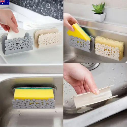 

AU Kitchen Sink Caddy Sponge Holder Storage Organizer Soap Drainer Rack Strainer