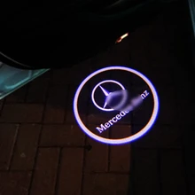 2Pcs LED Car Door Laser Projector Logo Welcome Shadow Lamp For Mercedes/Benz W212 W176 4MATIC A E B C ML GL Class