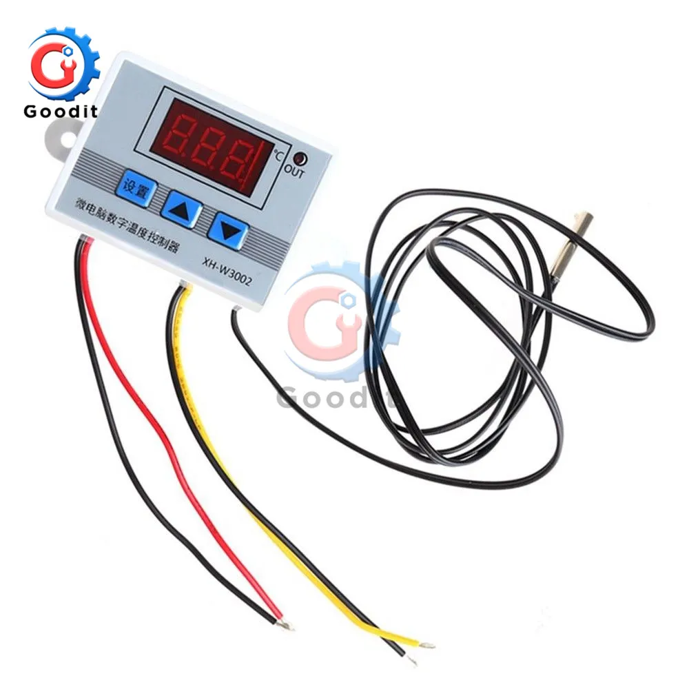 XH W3002 DC 12V 24V AC 110V 220V цифровой светодиодный регулятор температуры 10A Переключатель