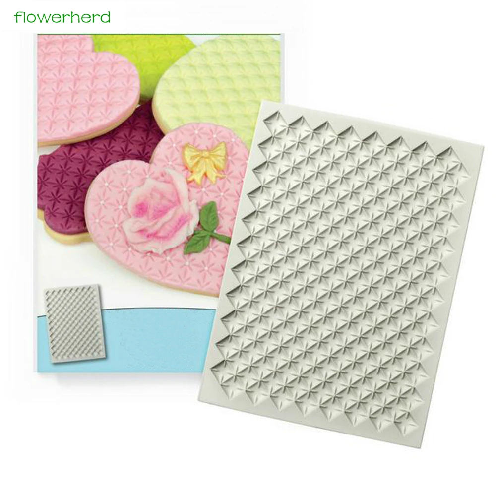 

Mini Continuous Quilting Mould Sugarcraft Silicone Mold Fondant Mold Cake Decorating Tools Chocolate Mold for Cupcakes Baking