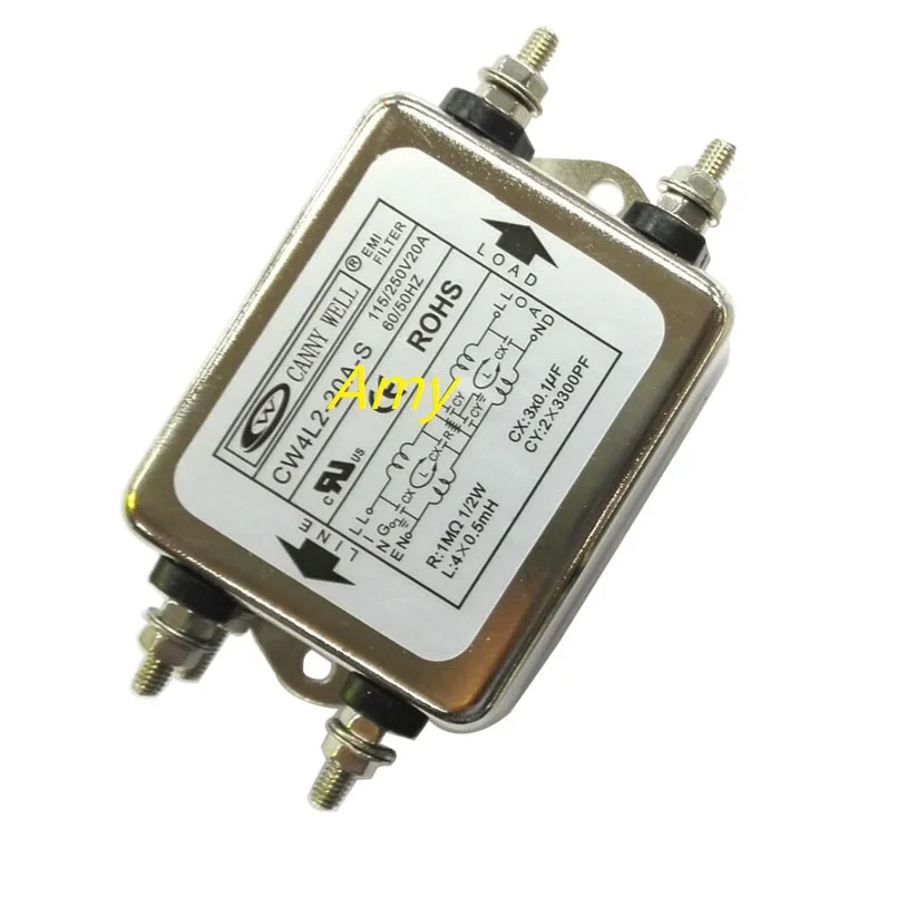 Тайваньский мощный EMI фильтр CW4L2 10A 20A S двухступенчатый однофазный для очистки 220