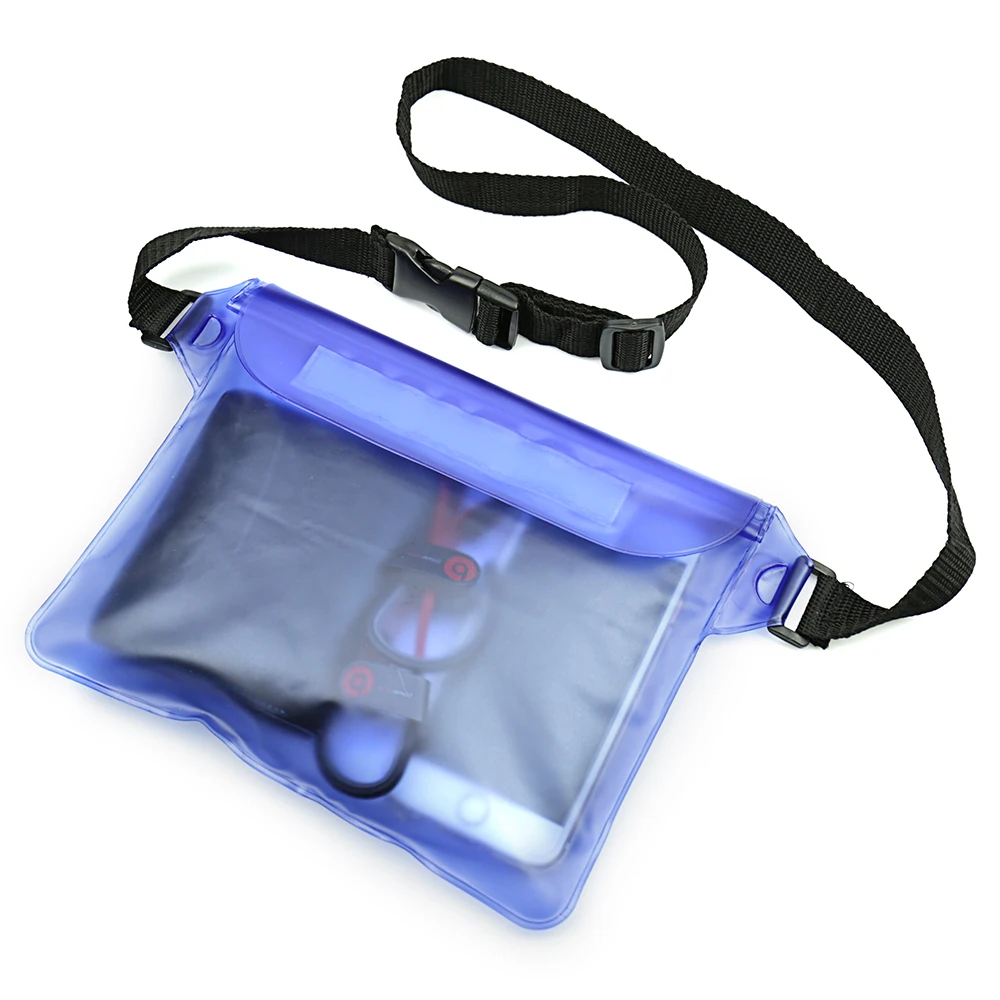 HITORHIKE Durable Waterproof Pouch Phone Bag Money Case With Waist Strap For Beach Swimming Boating Drifting Diving Rowing Boat
