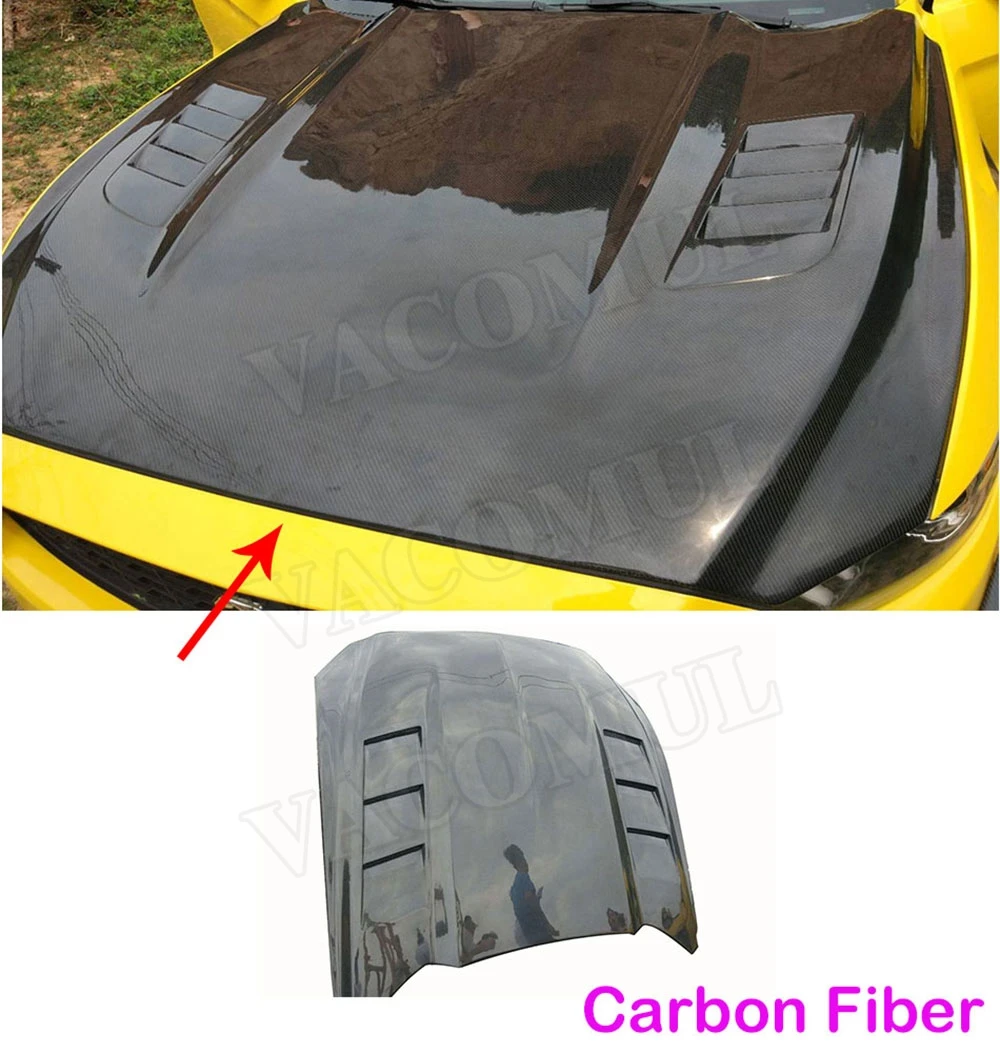 Car Front Hood Covers Bumper Engine Decoration Trims Carbon Fiber for