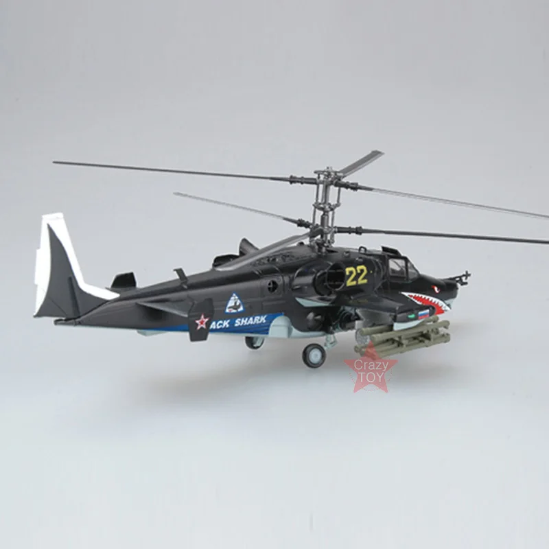 Easy Model ВВС России Ka-50 черный вертолет Shark 1/72 весы Готовая модель игрушки для сбора подарок 37023