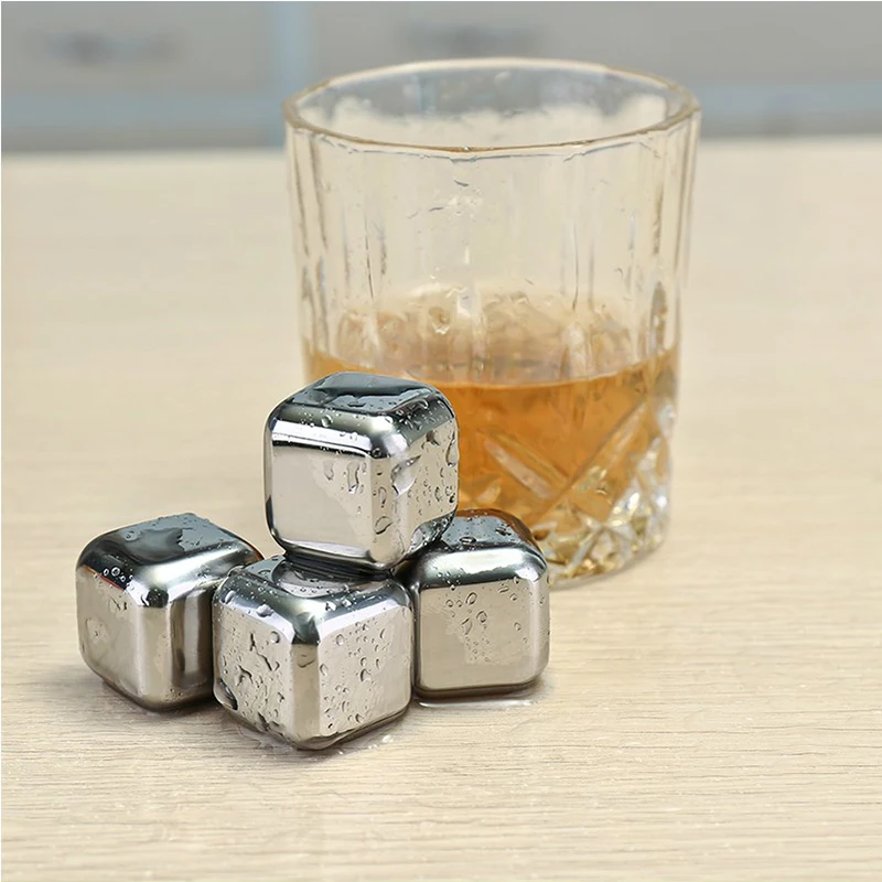 10 pcs/lot Stainless Steel Whiskey Stones Ice Cubes Soapstone Glacier