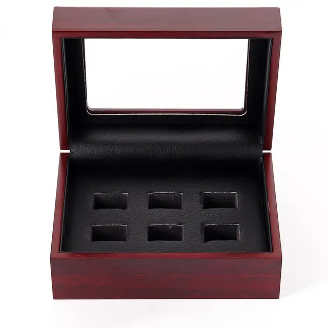 Wholesale Jewelry Case Display Wooden Ring Box 1,3,4,5,6,7 Holes Rings