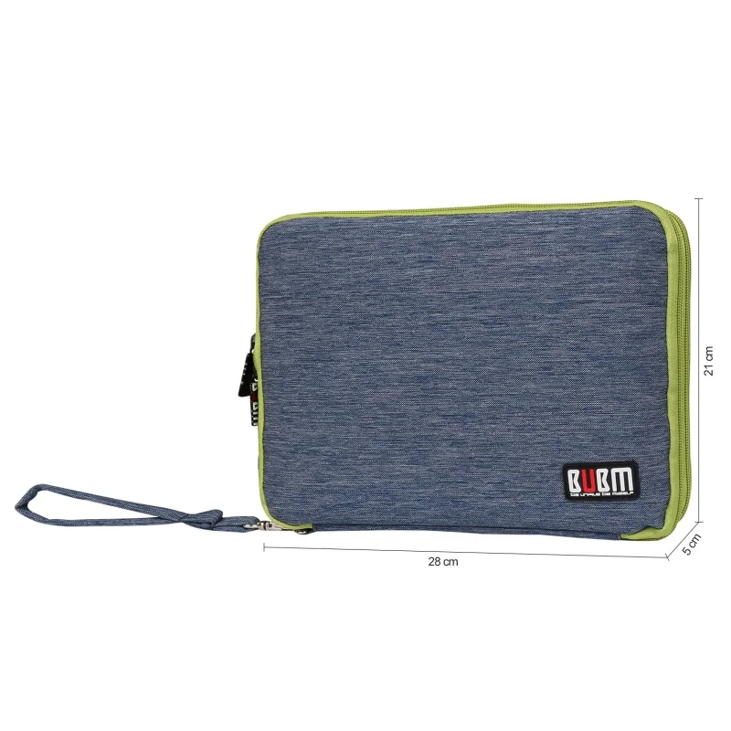 BUBM Универсальный двухслойный дорожный Органайзер/Аксессуары для электроники сумка/чехол для зарядного устройства серый/розовый/синий