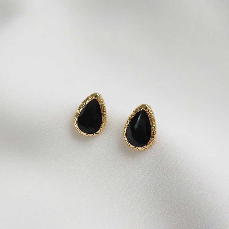 Sterling Silver Water Drop Spiral Earrings S Shape Twist Stud Earrings for Women