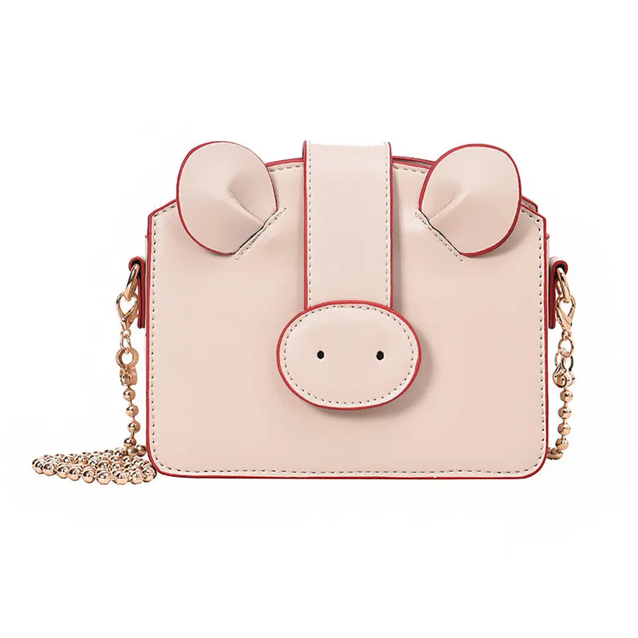 

Cute Casual Piggy Stely Design Pu Leather Women Chain Shoulder Bag Mini Small Flap Ladies Messenger Crossbody Bag Female Bolsa