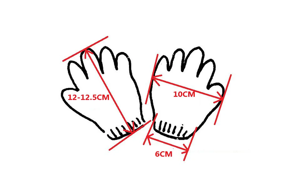Однотонные детские перчатки; зимние вязаные варежки для детей; цвет черный, белый, красный; теплые перчатки унисекс; волшебная эластичность; вязаные крючком; Luvas Guantes Girl