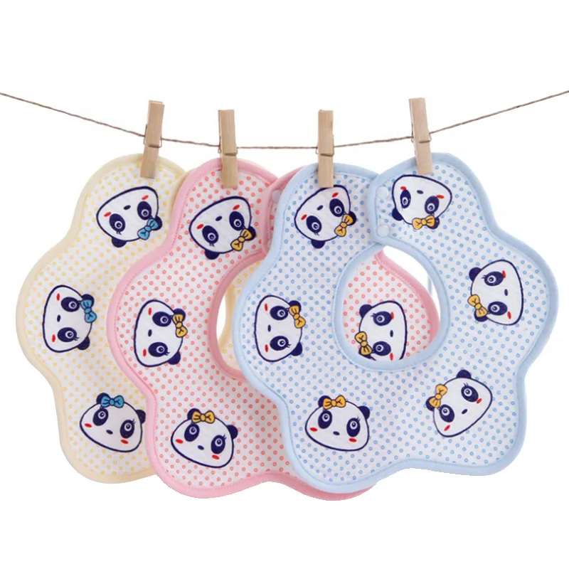 Cartoon Baby Bibs Bandana Cotton Waterproof Baby Bibs Flower Newborn Button Bibs Boys Girls Saliva Towels Soft Baby Accessories (2)