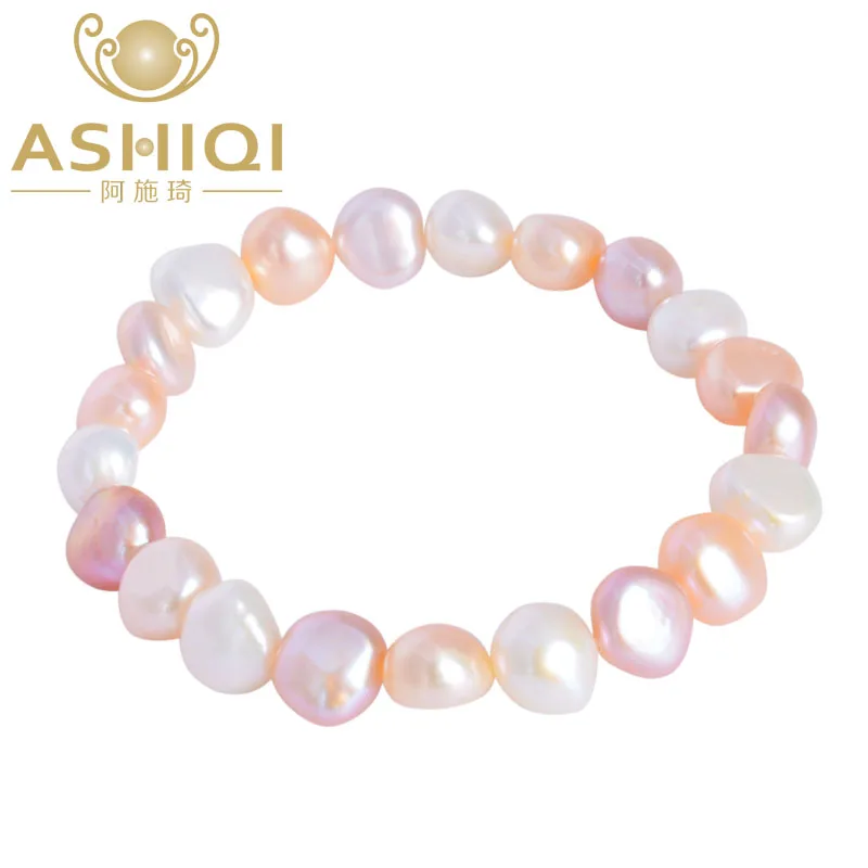 

Natural colorful baroque pearl bracelet ,Freshwater pearl jewelry for women wedding 8-9mm