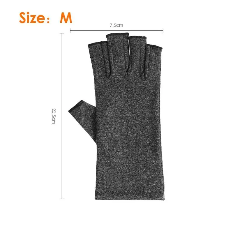 1 пара, женские и мужские хлопковые эластичные перчатки для артрита боли в суставах, облегчающие уход за здоровьем, терапия, компрессионные перчатки с открытыми пальцами