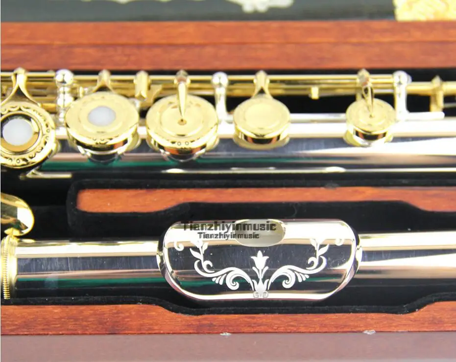 1 шт. флейта 16 отверстий Серебряная Закрытая красивая форма+ E ключ