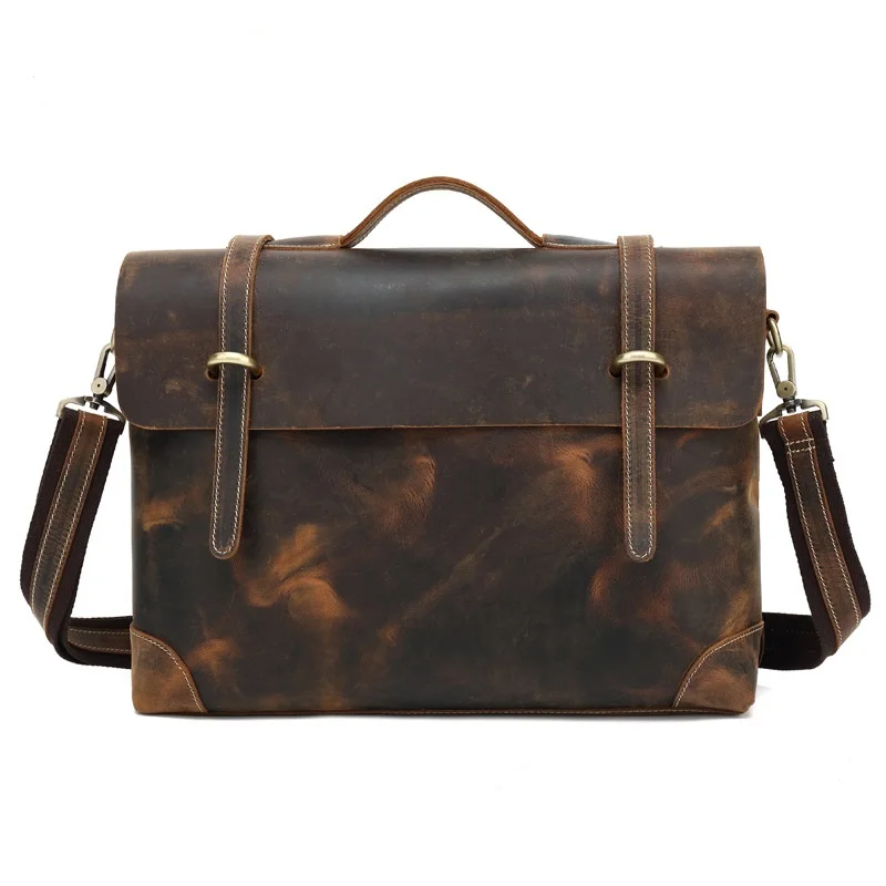 3122 Europe and the United States leather handbag first layer Male