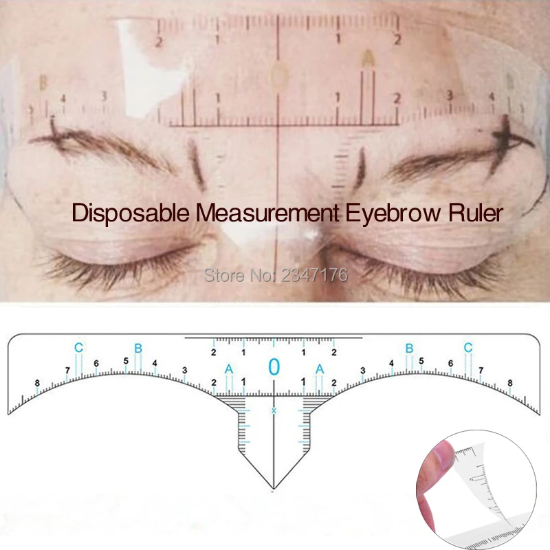 100 шт одноразовая Точная линейка для перманентного макияжа бровей инструменты для коррекции бровей линейки для измерения татуировки наклейки аксессуары для татуировки