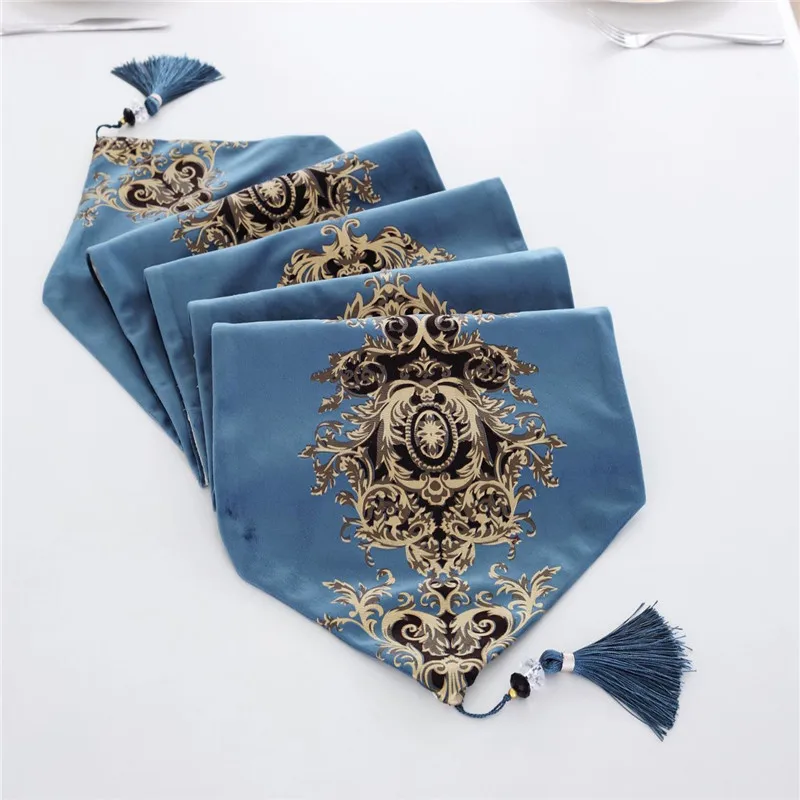 SBB European luxury Jewel velvet Table Runners High-end bronzing Fashion simple modern West tea table flag back Non-slip Linen SBB European luxury Jewel velvet Table Runners High-end bronzing Fashion simple modern West tea table flag back Non-slip Linen