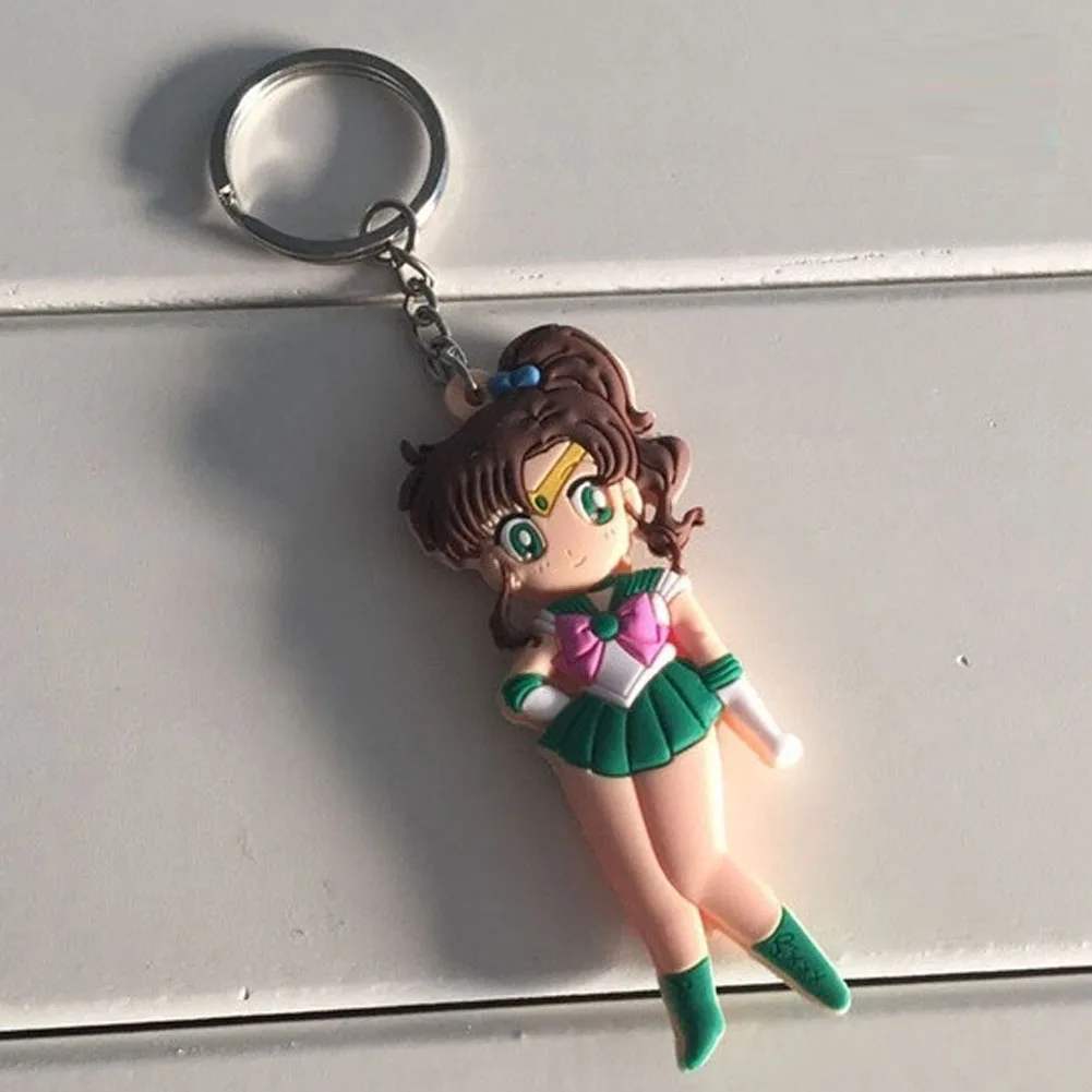 Classic Toys Anime Sailor Moon Soft Rubber Doll Figure Keychain  Mercury Mars Jupiter Sailor Moon