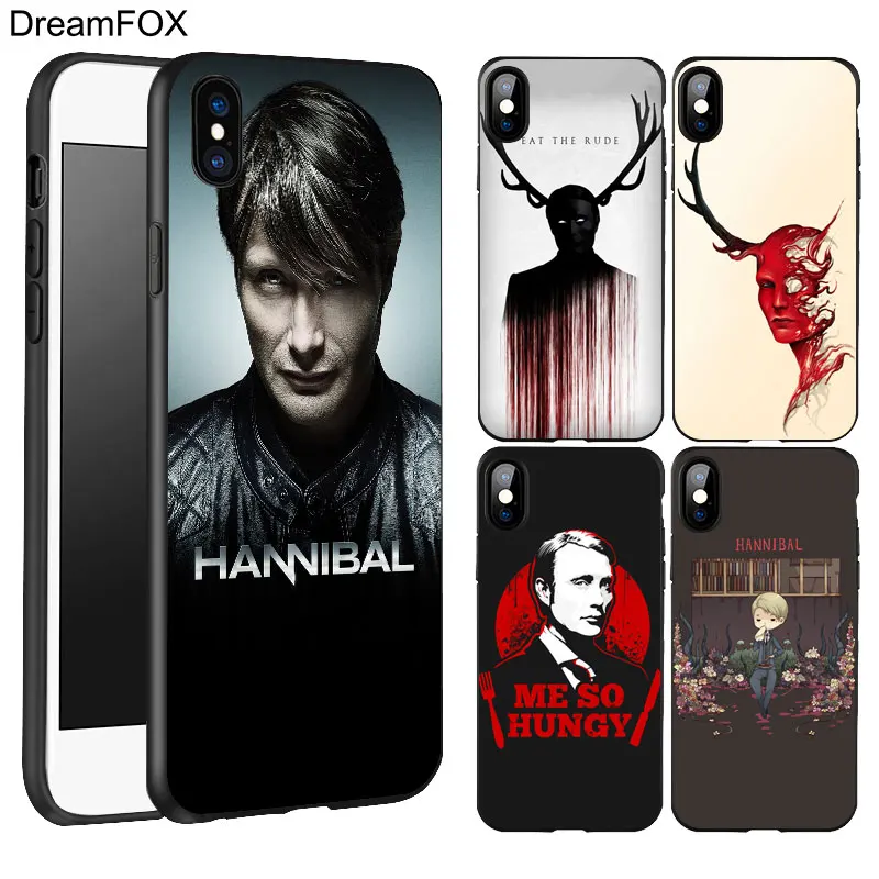DREAMFOX K068 dr hannibal lecter Черный Мягкий ТПУ силиконовый чехол для Apple iPhone 11 Pro XR XS Max X 8 7 6 6S
