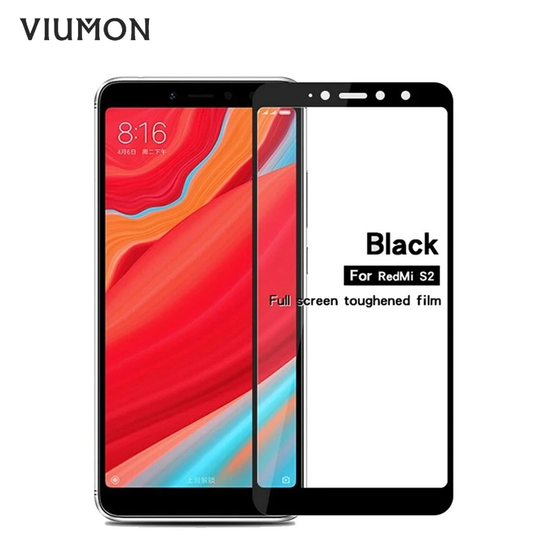 Full Cover Tempered Glass For Xiaomi Redmi S2 Screen Protector RedmiS2 Protective Film 9H S 2 Global Version | Мобильные телефоны и