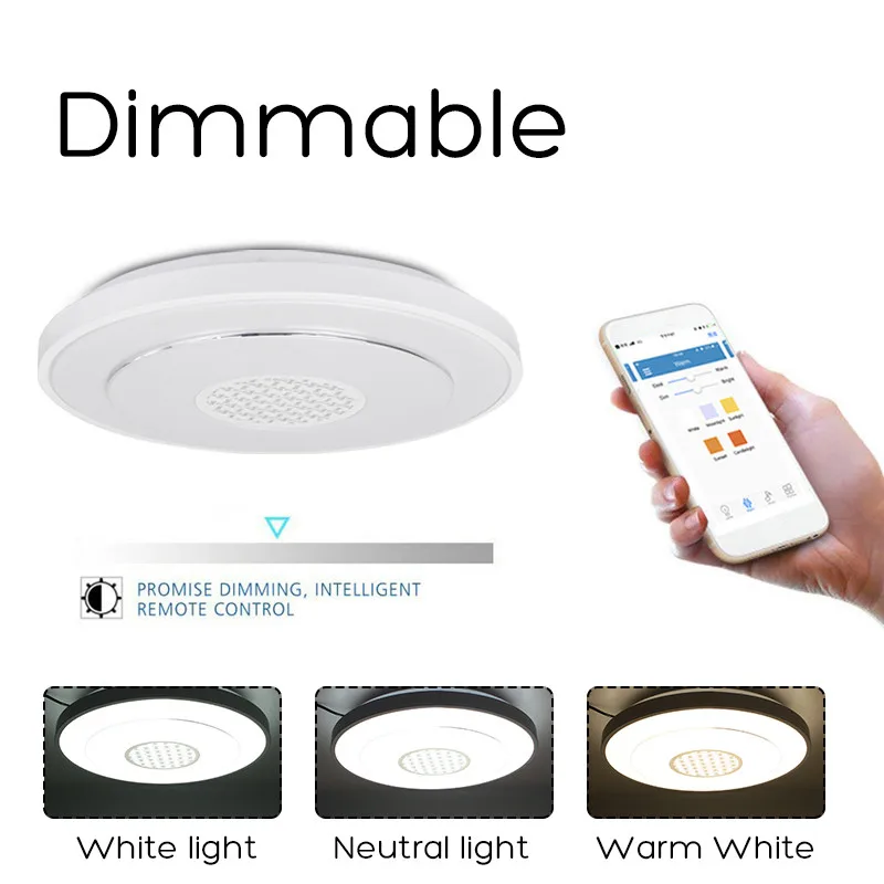 

LED Dimmable Lamp Ceiling Light Panel Down Light Fixture Indoor Bedroom Living Room WIFI Control Fit For Google Alexa