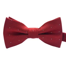 Детские торжественные Свадебные банты, милые свадебные вечерние галстуки для смокинга, галстук-бабочка в крапинку