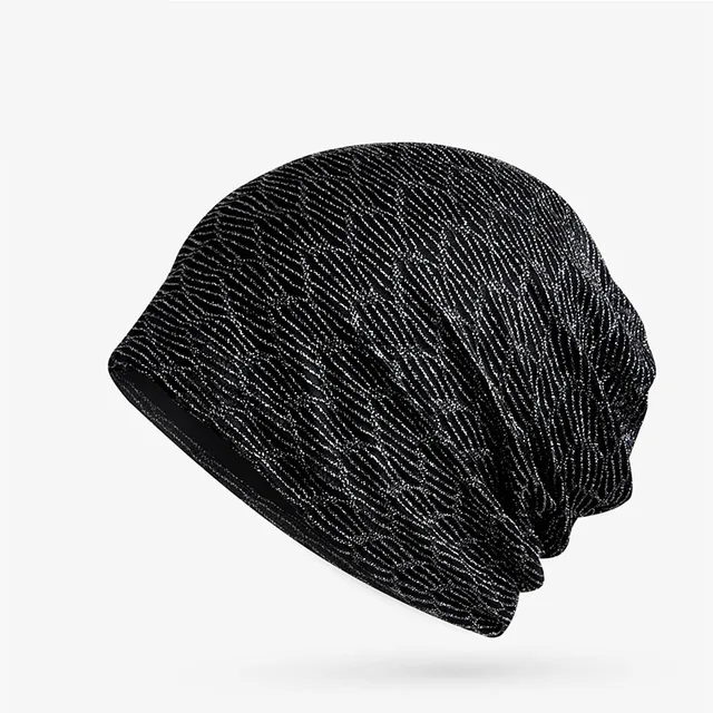 Gold wire Hollow Beanie Summer Thin Solid Turban Hat for Women and Men Casual Br&hellip;